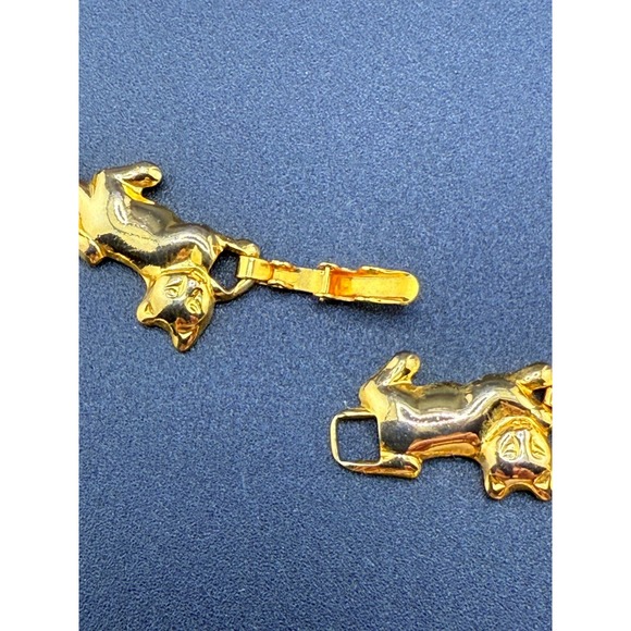 Vintage Cat Necklace Gold Tone Kitty Pet 18" - Picture 3 of 9